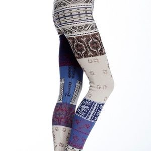 Free People Knit Patchwork Leggings
